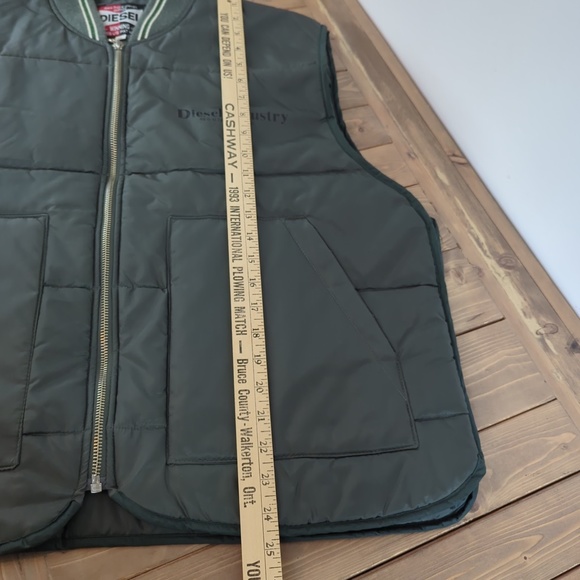 Diesel Gree/gray trucker Men's Vest - Picture 6 of 7